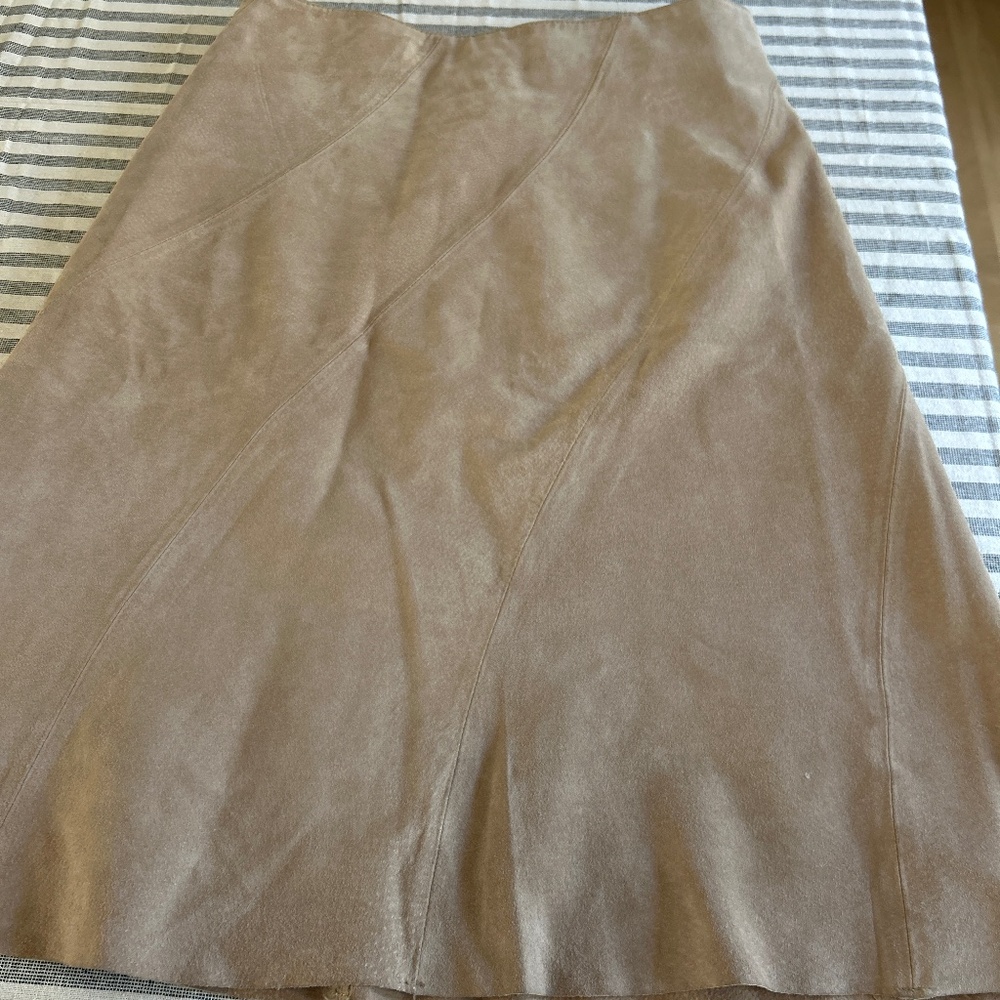 All suede skirt